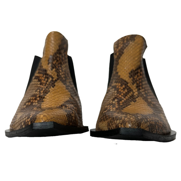 LAX Brown "Snake Skin" Ankle Booties size 37 - EUC - Picture 4 of 8